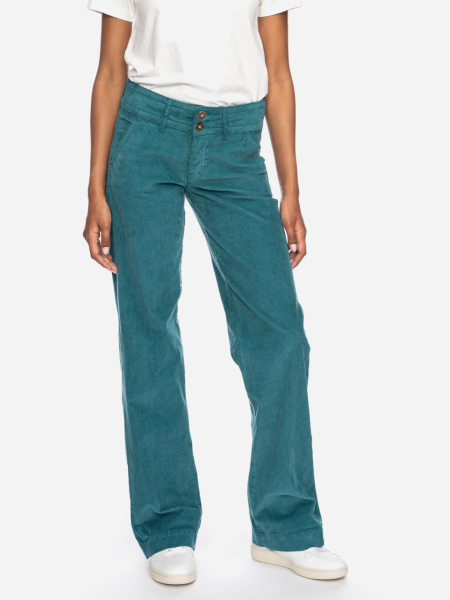 Cordhose in dunklem Türkis